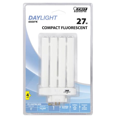 Feit Electric Feit 27 W PL 5.875 in. L CFL Bulb Daylight Specialty 6500 K 1 pk BPPL27F/65K